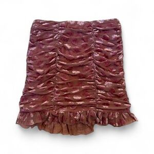 For Love And Lemons pink floral ruched skirt